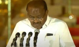 H D kumara swami swearing